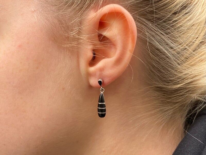 Orecchini in onice e argento 925