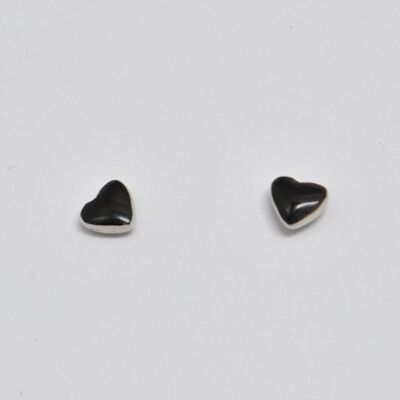 Onyx and 925 silver earrings