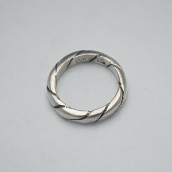 Bague anneau corde en argent 925 1