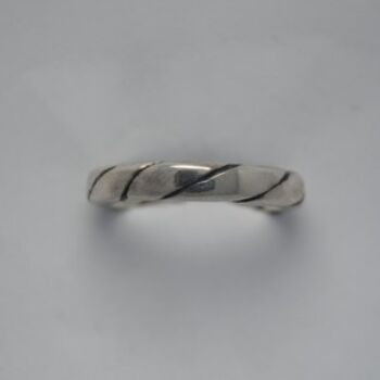 Bague anneau corde en argent 925 3