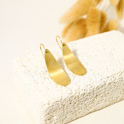 Matte gold spoon earrings
