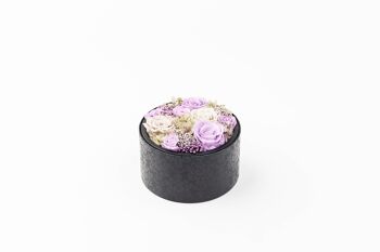 Coffret de fleurs préservées - Objet de décoration florale - Boite Noire Taille M 3