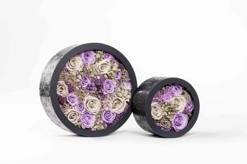 Coffret de fleurs préservées - Objet de décoration florale - Boite Noire Taille M 5