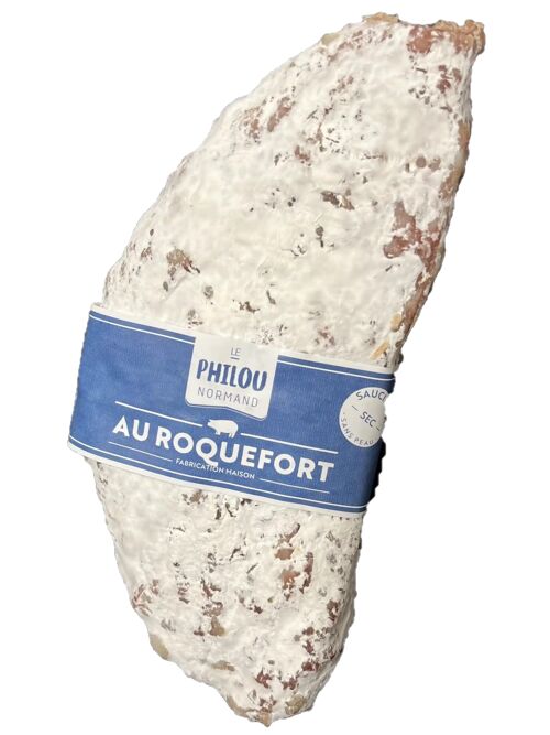 Saucisson sec (sans peau) au Roquefort
