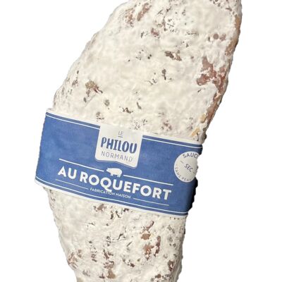 Dry sausage (skinless) with Roquefort