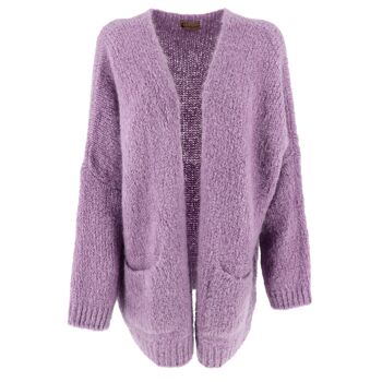 Gilet Alma mauve 1