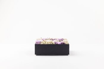 Coffret de fleurs préservées - Objet de décoration florale - Boite Noire Taille L 3