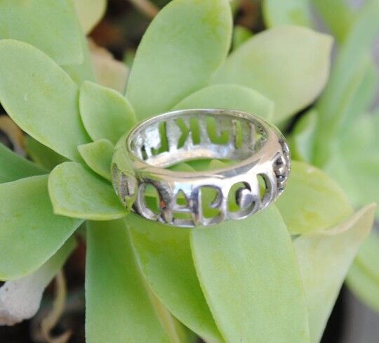 Alphabet ring in 925 silver