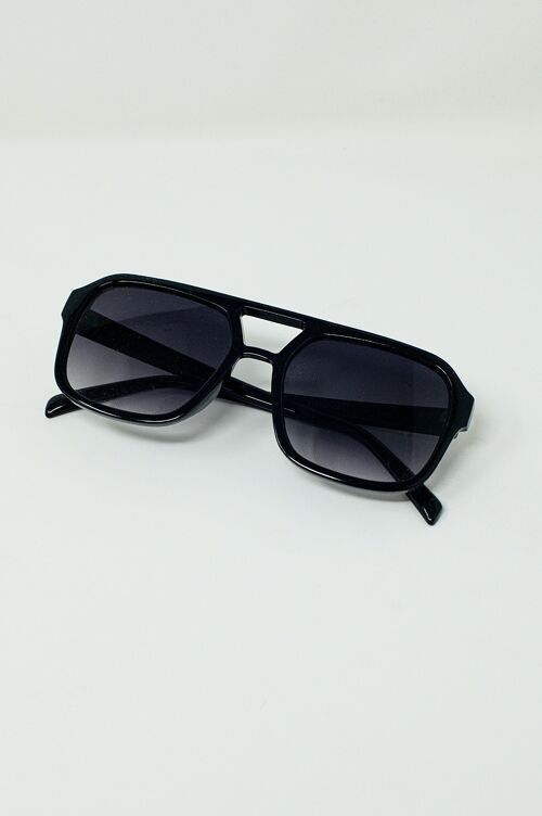 70's Aviator Sunglasses In Black