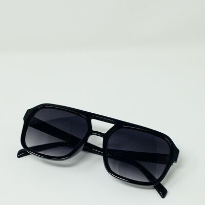 70's Aviator Sunglasses In Black