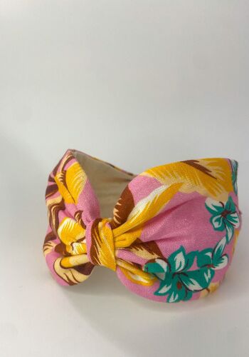 Bandeau-turban Fleurs Lin 1