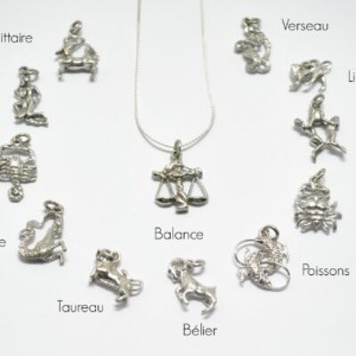 Astro sign pendants in 925 silver