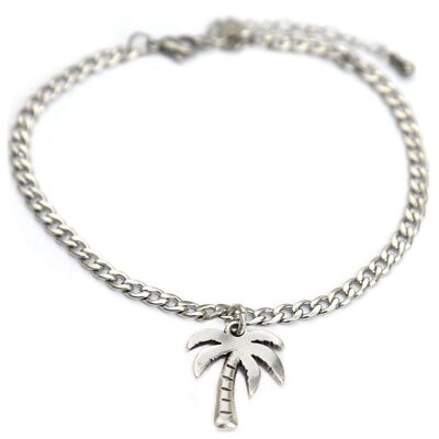 Anklet silver palm