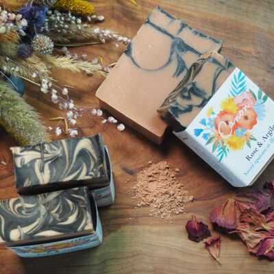 Handmade soap Rose & pink clay - soothing