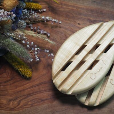 Jabonera hecha a mano, en madera maciza de arce