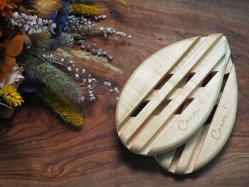 Porte-savon artisanal, en bois d'érable massif 1