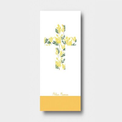 Mimosa cross bookmark