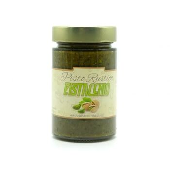 Pesto de pistache avec 65% de pistache et huile d'olive extra vierge