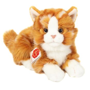 Chat maquereau rouge couché 20 cm - peluche - peluche 1