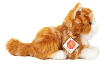 Chat maquereau rouge couché 20 cm - peluche - peluche 2