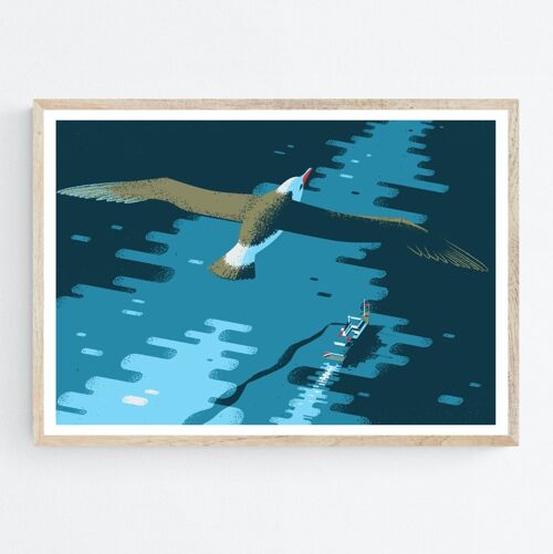 Poster Albatross, Nautical Art Print