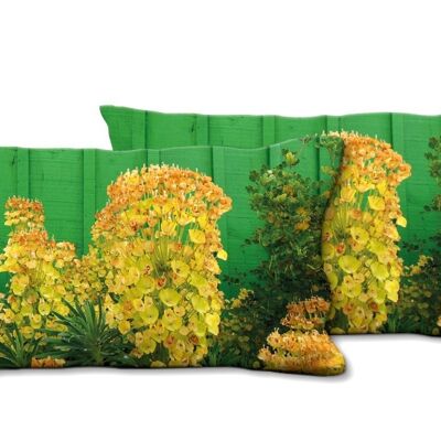 Set di cuscini decorativi con foto (2 pezzi), motivo: fiore 3 - dimensioni: 80 x 40 cm - fodera per cuscino premium, cuscino decorativo, cuscino decorativo, cuscino fotografico, fodera per cuscino
