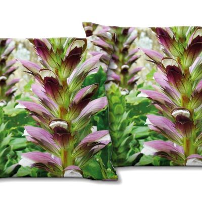 Decorative photo cushion set (2 pieces), motif: flower 5 - size: 40 x 40 cm - premium cushion cover, decorative cushion, decorative cushion, photo cushion, cushion cover