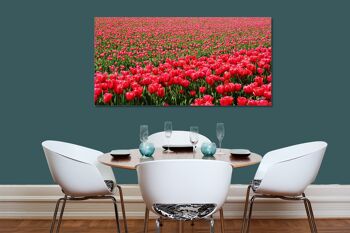 Papier peint : Sea of Tulips 2 - format paysage 2:1 - nombreuses tailles et matériaux - motif d'art photographique exclusif sous forme d'image sur toile ou d'image en verre acrylique pour la décoration murale 3