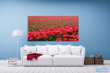 Papier peint : Sea of Tulips 2 - format paysage 2:1 - nombreuses tailles et matériaux - motif d'art photographique exclusif sous forme d'image sur toile ou d'image en verre acrylique pour la décoration murale 6