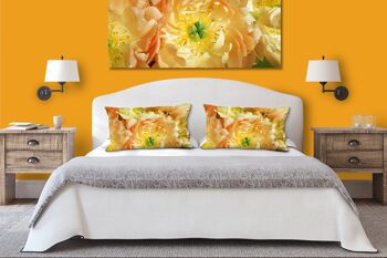 Ensemble de coussins photo décoratifs (2 pièces), motif : fleur de pivoine jaune - taille : 80 x 40 cm - housse de coussin premium, coussin décoratif, coussin décoratif, coussin photo, housse de coussin 6
