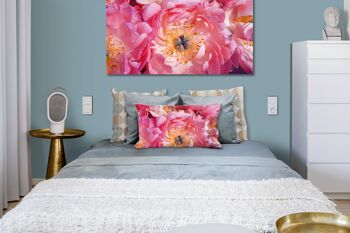 Ensemble de coussins photo décoratifs (2 pièces), motif : fleur de pivoine rose - taille : 80 x 40 cm - housse de coussin premium, coussin décoratif, coussin décoratif, coussin photo, housse de coussin 7