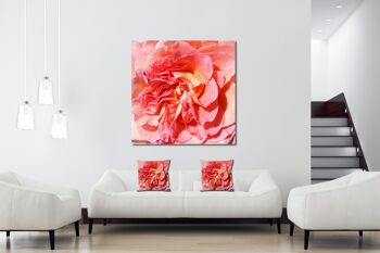 Ensemble de coussins photo décoratifs (2 pièces), motif : fleur de rose rêve de rose 3 - taille : 40 x 40 cm - housse de coussin premium, coussin décoratif, coussin décoratif, coussin photo, housse de coussin 4