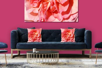 Ensemble de coussins photo décoratifs (2 pièces), motif : fleur de rose rêve de rose 3 - taille : 40 x 40 cm - housse de coussin premium, coussin décoratif, coussin décoratif, coussin photo, housse de coussin 6