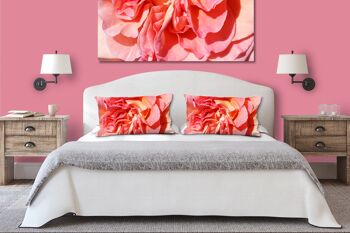 Ensemble de coussins photo décoratifs (2 pièces), motif : fleur de rose rêve de rose 3 - taille : 80 x 40 cm - housse de coussin premium, coussin décoratif, coussin décoratif, coussin photo, housse de coussin 2