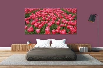 Papier peint : Sea of Tulips 1 - format paysage 2:1 - nombreuses tailles et matériaux - motif d'art photographique exclusif sous forme d'image sur toile ou d'image en verre acrylique pour la décoration murale 9