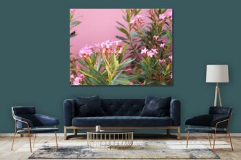 Papier peint : fleurs de laurier rose de Crète - format paysage 4:3 - nombreuses tailles et matériaux - motif d'art photographique exclusif sous forme de toile ou d'image en verre acrylique pour la décoration murale 5