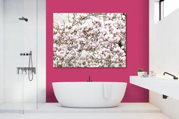 Papier peint : arbre en fleurs de magnolia - format paysage 4:3 - nombreuses tailles et matériaux - motif d'art photographique exclusif sous forme de toile ou d'image en verre acrylique pour la décoration murale 4