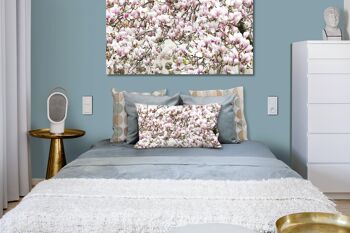 Ensemble de coussins photo décoratifs (2 pièces), motif : arbre à fleurs de magnolia - taille : 80 x 40 cm - housse de coussin haut de gamme, coussin décoratif, coussin décoratif, coussin photo, housse de coussin 4