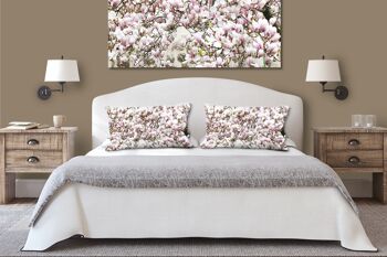 Ensemble de coussins photo décoratifs (2 pièces), motif : arbre à fleurs de magnolia - taille : 80 x 40 cm - housse de coussin haut de gamme, coussin décoratif, coussin décoratif, coussin photo, housse de coussin 7