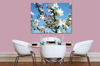 Papier peint : fleur de pommier printemps 1 - format paysage 4:3 - nombreuses tailles et matériaux - motif d'art photo exclusif sous forme d'image sur toile ou d'image en verre acrylique pour la décoration murale 3