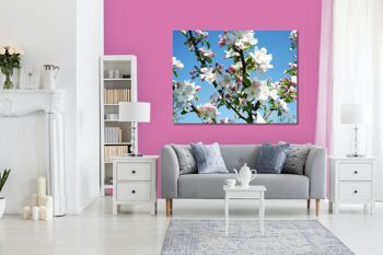 Papier peint : fleur de pommier printemps 1 - format paysage 4:3 - nombreuses tailles et matériaux - motif d'art photo exclusif sous forme d'image sur toile ou d'image en verre acrylique pour la décoration murale 10