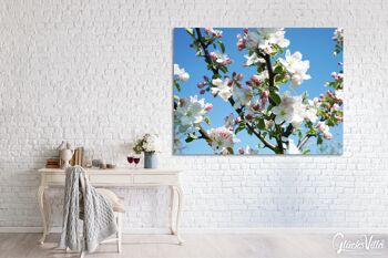 Papier peint : fleur de pommier printemps 1 - format paysage 4:3 - nombreuses tailles et matériaux - motif d'art photo exclusif sous forme d'image sur toile ou d'image en verre acrylique pour la décoration murale 11