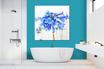 Papier peint : Blossom in soft blue - carré 1:1 - nombreuses tailles et matériaux - motif d'art photo exclusif sous forme de toile ou d'image en verre acrylique pour la décoration murale 3