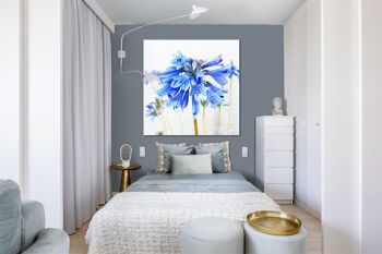 Papier peint : Blossom in soft blue - carré 1:1 - nombreuses tailles et matériaux - motif d'art photo exclusif sous forme de toile ou d'image en verre acrylique pour la décoration murale 4