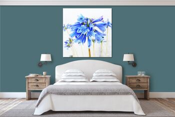 Papier peint : Blossom in soft blue - carré 1:1 - nombreuses tailles et matériaux - motif d'art photo exclusif sous forme de toile ou d'image en verre acrylique pour la décoration murale 10