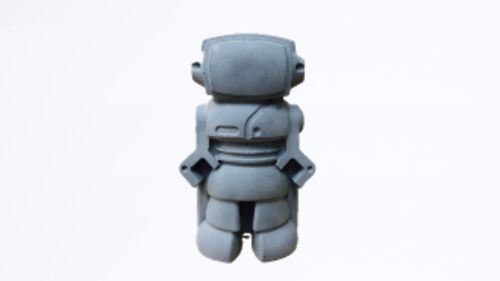 Figurine déco - robot en béton anthracite