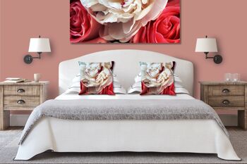 Ensemble de coussins photo décoratifs (2 pièces), motif : amour rose délicat - taille : 40 x 40 cm - housse de coussin premium, coussin décoratif, coussin décoratif, coussin photo, housse de coussin 3