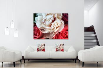 Ensemble de coussins photo décoratifs (2 pièces), motif : amour rose délicat - taille : 40 x 40 cm - housse de coussin premium, coussin décoratif, coussin décoratif, coussin photo, housse de coussin 5