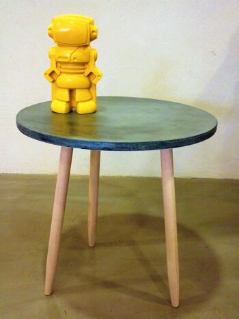 Figurine déco - robot en béton jaune 3