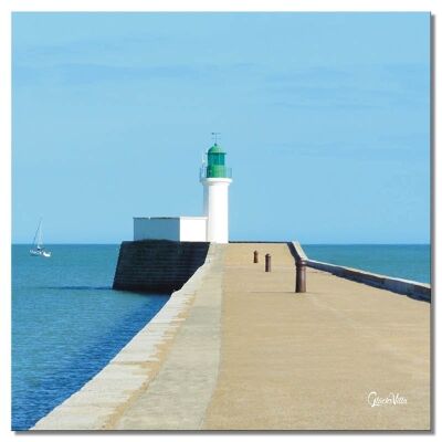 Mural: The lighthouse 5 - square 1:1 - many sizes & materials - exclusive photo art motif as a canvas picture or acrylic glass picture for wall decoration